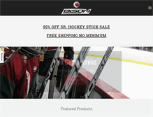 Tablet Screenshot of bisonhockeysticks.com